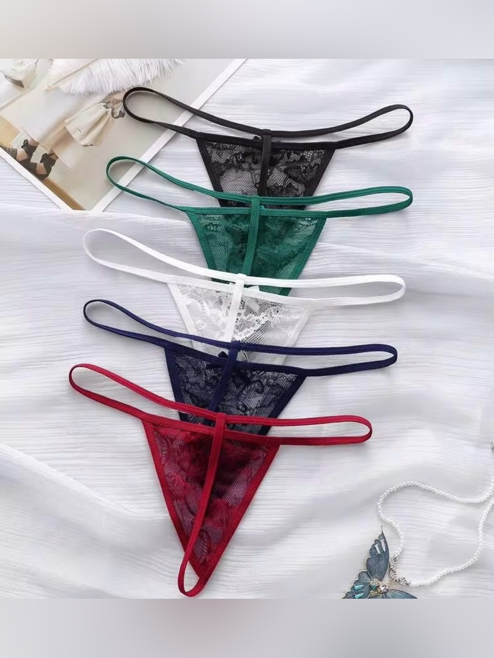 NWT 5 Lace G String Thongs